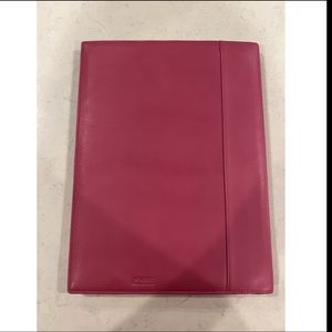 Pink leather Fossil padfolio